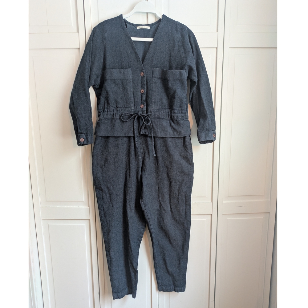 Black Crane Sack Jumpsuit